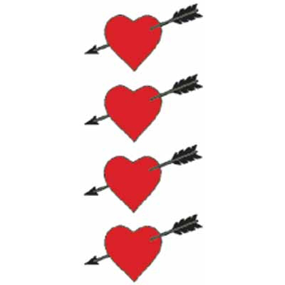 タトゥーシール ハート1(タトゥー・刺青シール)