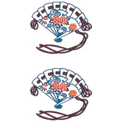 タトゥーシール 扇(タトゥー・刺青シール)