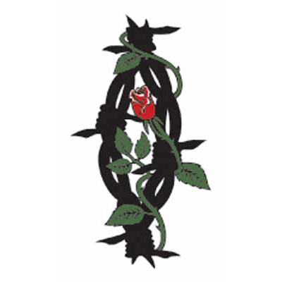 タトゥーシール 鉄条網と薔薇(タトゥー・刺青シール)