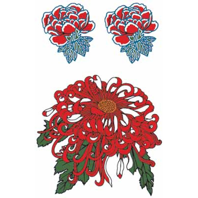 タトゥーシール 菊(タトゥー・刺青シール)