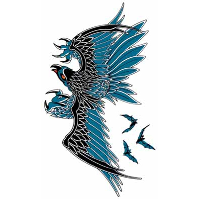 タトゥーシール 青鷲(タトゥー・刺青シール)