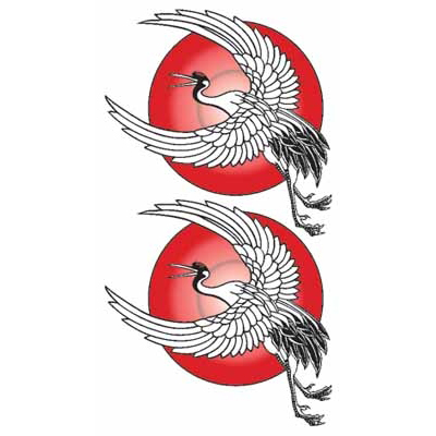 タトゥーシール 丹頂鶴(タトゥー・刺青シール)
