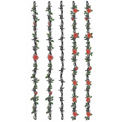 タトゥーシール 薔薇の鉄条網(タトゥー・刺青シール)