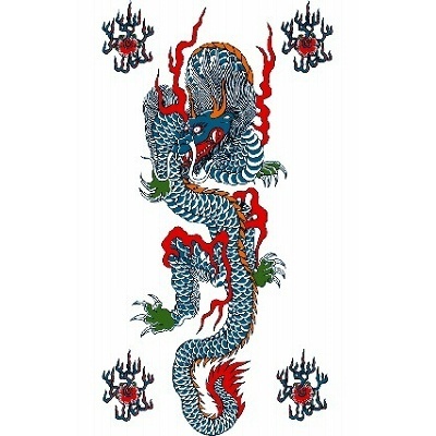 タトゥーシール 青龍(タトゥー・刺青シール)