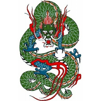 タトゥーシール 玉龍(タトゥー・刺青シール)