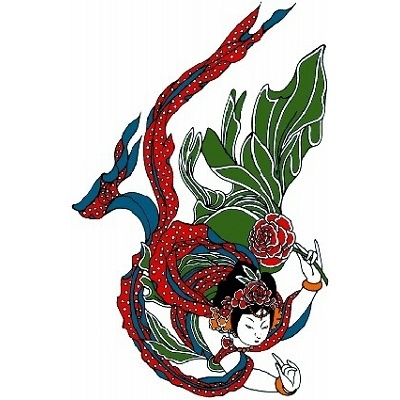 タトゥーシール 天女(タトゥー・刺青シール)