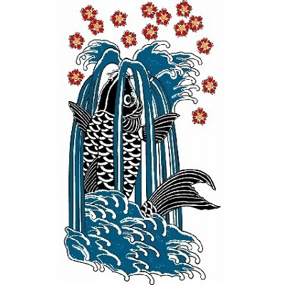 タトゥーシール 鯉滝登図(タトゥー・刺青シール)