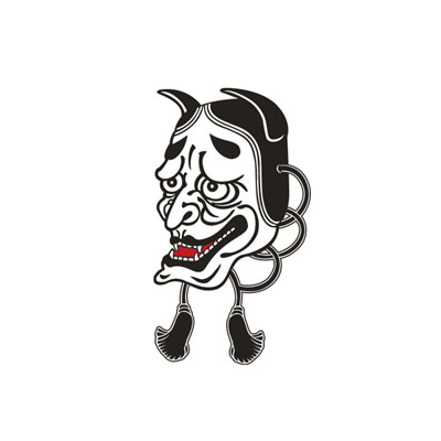 タトゥーシール 黒般若(タトゥー・刺青シール)