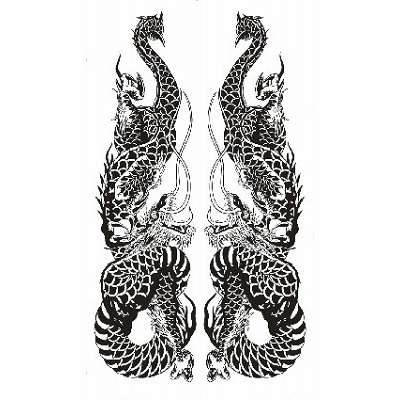 タトゥーシール 双頭龍(タトゥー・刺青シール)