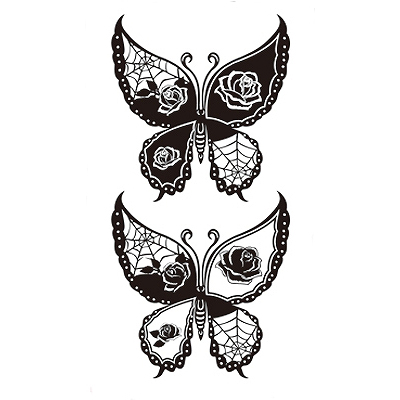 タトゥーシール 黒蝶3(タトゥー・刺青シール)