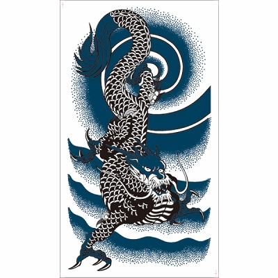 タトゥーシール 雷雲龍(タトゥー・刺青シール)