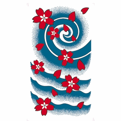 タトゥーシール 桜吹雪2(タトゥー・刺青シール)