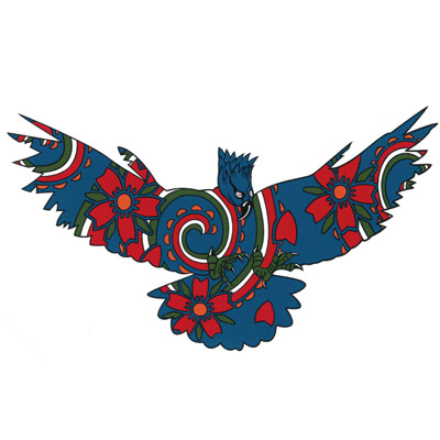 タトゥーシール 桜吹雪鷲(タトゥー・刺青シール)