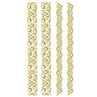 タトゥーシール 腕輪・金ゴシック(タトゥー・刺青シール)