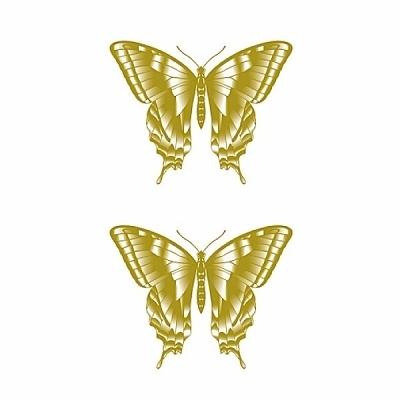 タトゥーシール 揚羽蝶・黄金(タトゥー・刺青シール)