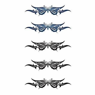 タトゥーシール 腕輪・トライバル蝶(タトゥー・刺青シール)