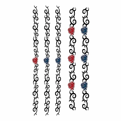 タトゥーシール 腕輪・トライバル薔薇(タトゥー・刺青シール)