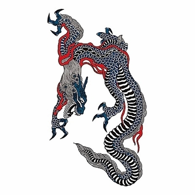 タトゥーシール 臥龍(タトゥー・刺青シール)