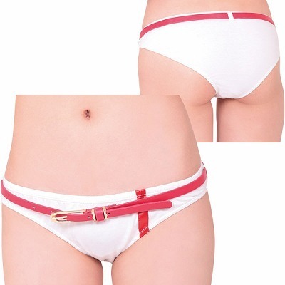 ベルト付赤リボンショーツ(ランジェリー)