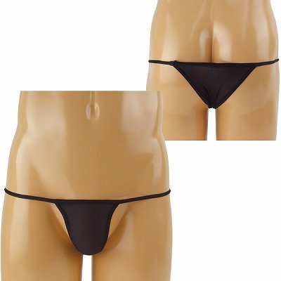 メンズ 2way極薄ストレッチハーフバック ブラック(ランジェリー)