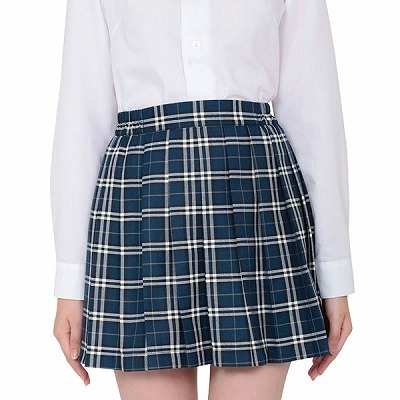 鉄板スタイルチェックスカート ブルー(コスチューム)