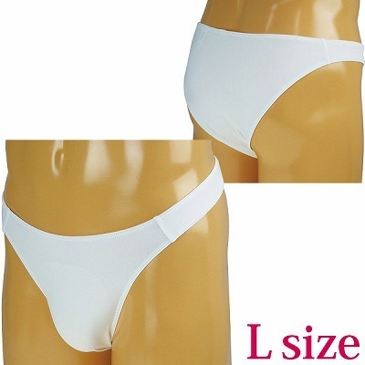 メンズ 消臭ロイカ生地2wayストレッチハーフバックL ホワイト(ランジェリー)