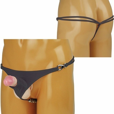 すべすべストレッチ生地エレファントGスト(玉付き)ブラック(ランジェリー)