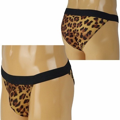 メンズ 2wayレオパード太ゴムフルバック イエロー(ランジェリー)