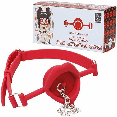 シリコーンギャグ リップキャップ (レッド)(SM・拘束具)