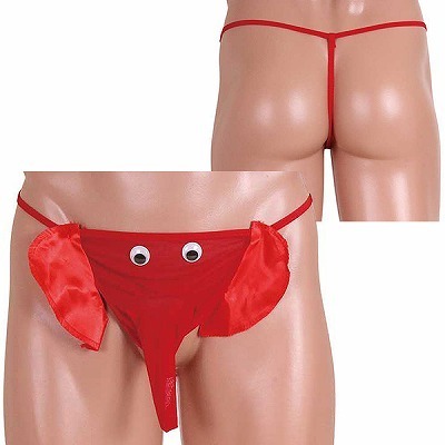 黒目が動くぞうパンツ (レッド)(ジョークグッズ)