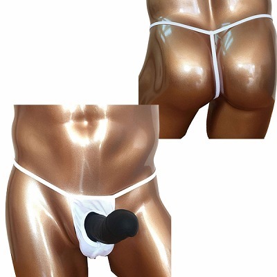 BadDaddy 竿出しホールTバック ホワイト(ランジェリー)