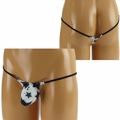 メンズ 2wayストレッチ柄フルシーム極小Tバック ホワイト(ランジェリー)