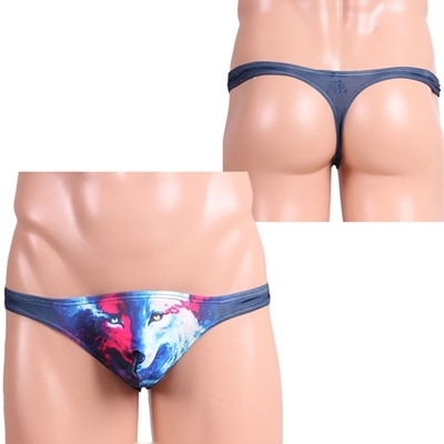 力強くてセクシー狼プリントTバック(ランジェリー)