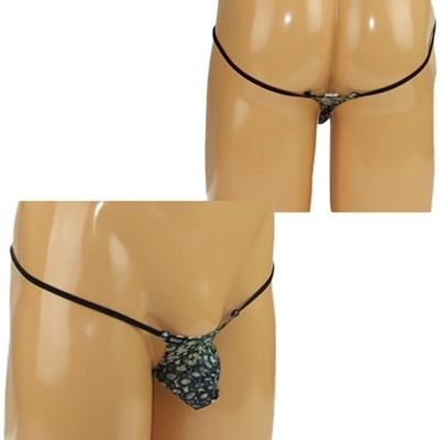 メンズ 2wayストレッチバブル柄極小Tバック グリーン(ランジェリー)