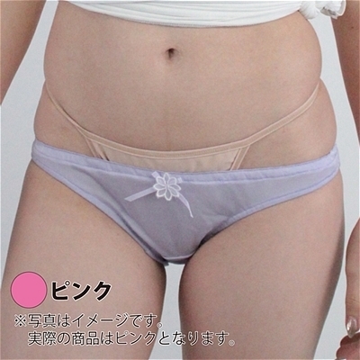 通気性の良い光沢インゴムフルバック (ピンク)(ランジェリー)