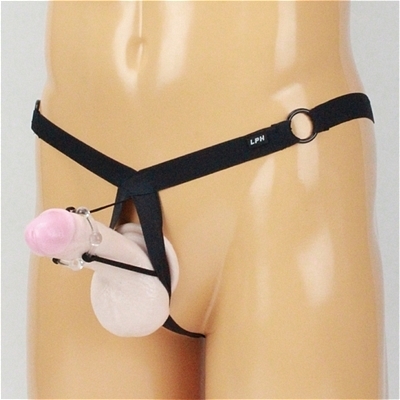 メンズ 平ゴムイボイボリング付きGスト (ブラック)(ランジェリー)