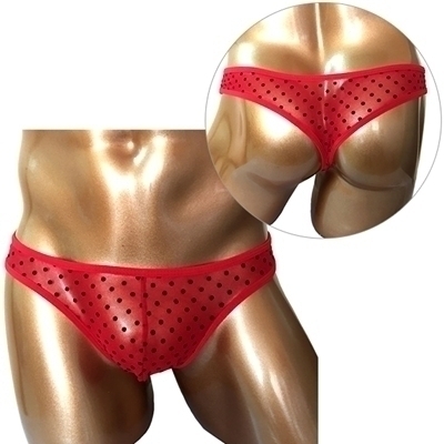 BadDaddy ワイルドビキニパンツ(W−017) 水玉レッド(ランジェリー)