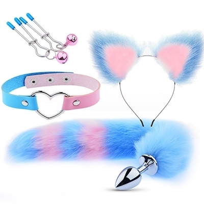 <SM VIP>ネコになるセット (ブルー)(SM・拘束具)