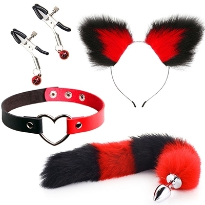<SM VIP>ネコになるセット (レッド)(SM・拘束具)