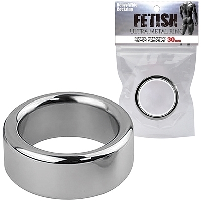 フェティッシュウルトラメタルリング (ヘビーワイドコックリング 30mm)(男性補助グッズ)