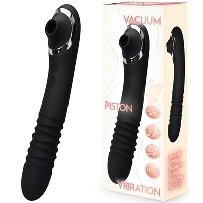 噂の吸引ピストンバイブ (ブラック)(バイブ)