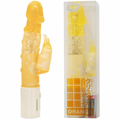 クリスタルボーイ パール入り オレンジ(バイブ)