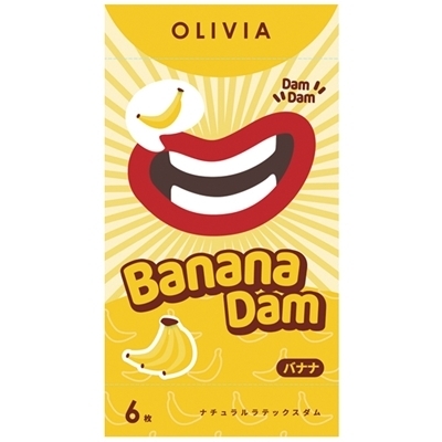OLIVIA ナチュラル ラテックスダム 6枚入り (バナナ)(ジョークグッズ)