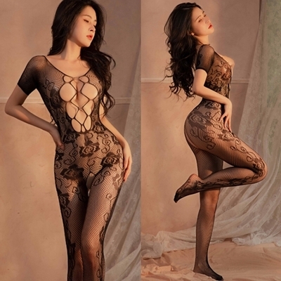 オープンチェスト 穴あきボディストッキング(ランジェリー)
