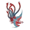 タトゥーシール 赤鳳凰(タトゥー・刺青シール)