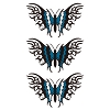 タトゥーシール トライバル蝶・青(タトゥー・刺青シール)