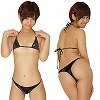 メタリック三角ビキニペア ブラック(ランジェリー)