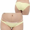 伸縮性抜群コットン股開きフルバック イエロー(ランジェリー)