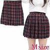 チェック柄プリーツスカート単品 M(コスチューム)