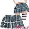 ステッチ入り超ミニチェックスカート BIG(コスチューム)